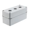 Pushbutton Enclosure, 3 Hole, 22.5, Polyester, Gray的图片